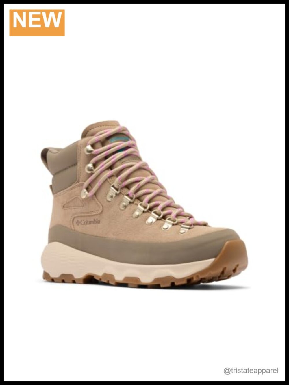 Waterproof Suede Hiking Boots Omni-Grip Traction Ankle Mid-Top Women's